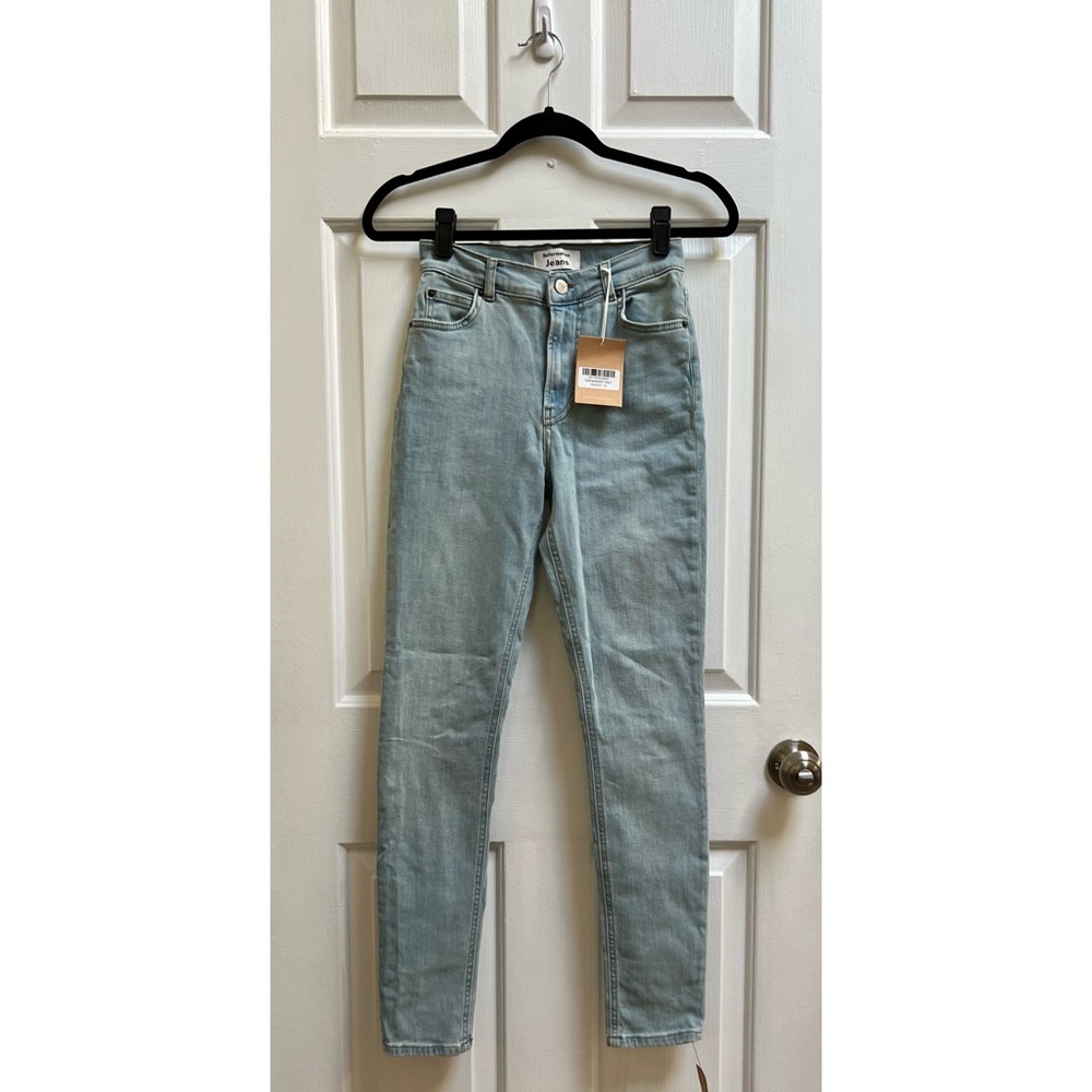 [Reformation] High Waisted Light Wash Skinny Jeans